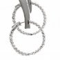 2.00Ct Natural Diamond 14K Solid White Gold Hoop Earrings