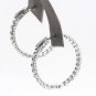 2.00Ct Natural Diamond 14K Solid White Gold Hoop Earrings