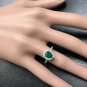 1.85Ct Natural Colombian Emerald & Diamond 14K Solid White Gold Ring
