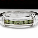 .50Ct Natural VS Green Diamond 14K Solid White Gold Ring