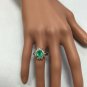Estate 2.65Ct Natural Colombian Emerald & Diamond 14K Solid White Gold Ring