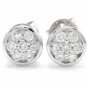 0.25Ct Natural SI1 Diamond 14k Solid White Gold Earrings