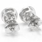 0.25Ct Natural SI1 Diamond 14k Solid White Gold Earrings