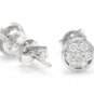 0.25Ct Natural SI1 Diamond 14k Solid White Gold Earrings