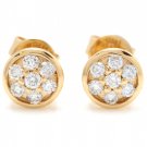 0.25Ct Natural SI1 Diamond 14k Solid Yellow Gold  Earrings
