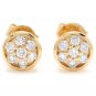 0.25Ct Natural SI1 Diamond 14k Solid Yellow Gold  Earrings