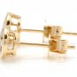 0.25Ct Natural SI1 Diamond 14k Solid Yellow Gold  Earrings