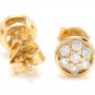 0.25Ct Natural SI1 Diamond 14k Solid Yellow Gold  Earrings