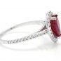 1.80 Carats Red Ruby and Natural Diamond 14K Solid Yellow Gold Ring