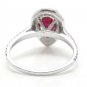1.80 Carats Red Ruby and Natural Diamond 14K Solid Yellow Gold Ring