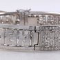 HEAVY Estate 2.50 Carat Natural VS1 Diamond 18K Solid White Gold Bracelet Bangle