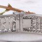HEAVY Estate 2.50 Carat Natural VS1 Diamond 18K Solid White Gold Bracelet Bangle