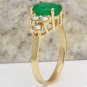 2.25Ct Natural Emerald & Diamond 14K Solid Yellow Gold Ring