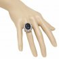 13.95Ct Natural Blue Sapphire & Diamond 14K White Solid Gold Ring