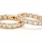3.25Ct Natural Diamond 14K Solid Yellow Gold Hoop Earrings
