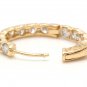 3.25Ct Natural Diamond 14K Solid Yellow Gold Hoop Earrings