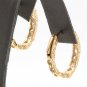 3.25Ct Natural Diamond 14K Solid Yellow Gold Hoop Earrings