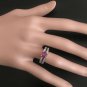 1.60 Carats Red Ruby and Natural Diamond 14K Solid White Gold Ring