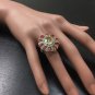 10.00 Carats NATURAL SAPPHIRE and DIAMOND 14K Solid White Gold Ring