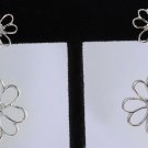 Estate .85 Carat Natural Diamond 18K Solid White Gold Earrings