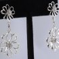Estate .85 Carat Natural Diamond 18K Solid White Gold Earrings