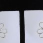 Estate .85 Carat Natural Diamond 18K Solid White Gold Earrings