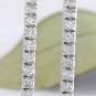 1.45 Carats VS1 / E-F Natural Diamond 14K Solid White Gold Hoop Earrings