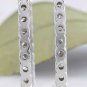 1.45 Carats VS1 / E-F Natural Diamond 14K Solid White Gold Hoop Earrings