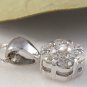 Estate .85 Carats Natural Diamond 14K Solid White Gold Necklace