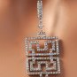 Estate 3.12Ct Natural Diamond & Onyx 14K Solid White Gold Necklace