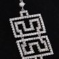 Estate 3.12Ct Natural Diamond & Onyx 14K Solid White Gold Necklace