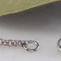 Estate 3.12Ct Natural Diamond & Onyx 14K Solid White Gold Necklace