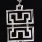 Estate 3.12Ct Natural Diamond & Onyx 14K Solid White Gold Necklace