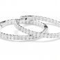 2.85Ct Natural Diamond 14K Solid White Gold Hoop Earrings