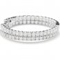 2.85Ct Natural Diamond 14K Solid White Gold Hoop Earrings
