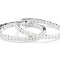 2.85Ct Natural Diamond 14K Solid White Gold Hoop Earrings