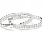 2.85Ct Natural Diamond 14K Solid White Gold Hoop Earrings