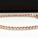 2.32 Carats Natural Diamond 14K Solid Rose Gold Bracelet