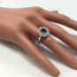 2.70Ct Natural Blue Sapphire & Diamond 14K Solid White Gold Ring