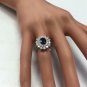 2.70Ct Natural Blue Sapphire & Diamond 14K Solid White Gold Ring