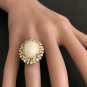 8.65Ct Natural Ethiopian Opal and Diamond 14K Solid Yellow Gold Ring