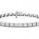 3.20 Carat Natural Diamond 14K Solid White Gold Bracelet