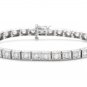 3.20 Carat Natural Diamond 14K Solid White Gold Bracelet
