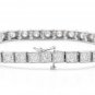 3.20 Carat Natural Diamond 14K Solid White Gold Bracelet