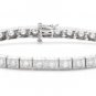 3.20 Carat Natural Diamond 14K Solid White Gold Bracelet