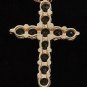 1.20Ct Natural Peridot 14K Solid Yellow Gold Cross Pendant Necklace