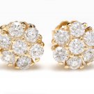 1.15Ct Natural Diamond 14k Solid Yellow Gold  Earrings