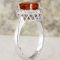 2.55Ct Natural Madeira Citrine and Diamond 14K Solid White Gold Ring