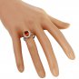 2.55Ct Natural Madeira Citrine and Diamond 14K Solid White Gold Ring