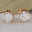 0.60Ct Natural Diamond 14k Solid Yellow Gold Stud Earrings
